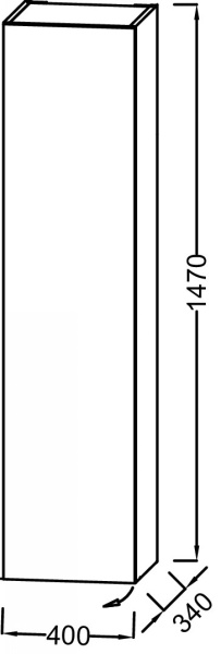 Пенал Jacob Delafon Rythmik 40 L EB1850G-E10