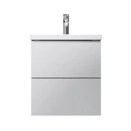 Тумба с раковиной 50 см Am.Pm Gem M90-FHX0502WG-WCC0502WG белый глянец