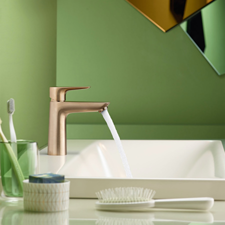 Смеситель для раковины без донного клапана Hansgrohe Talis E 71712140 шлифованная бронза