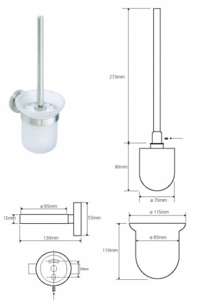 Ершик для унитаза Bemeta Neo 104113015