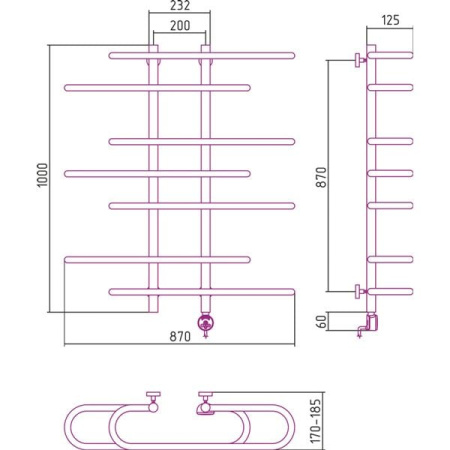 Полотенцесушитель электрический Сунержа Фурор Елочка 00-0517-1090