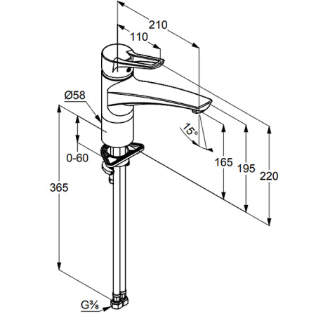 Смеситель для кухни Kludi MX 399048262