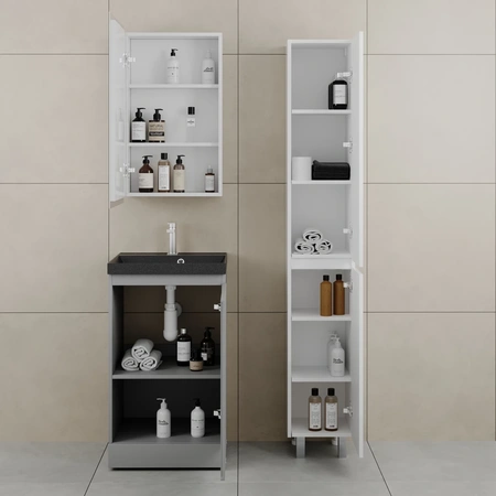 Тумба без раковины 50 см  Style Line Моно СС-00002489 антискрейтч серый