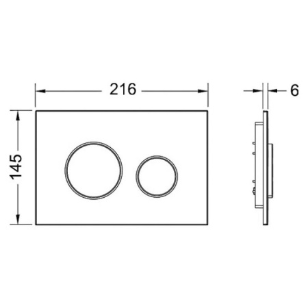 Панель смыва с двумя клавишами Tece 9240600