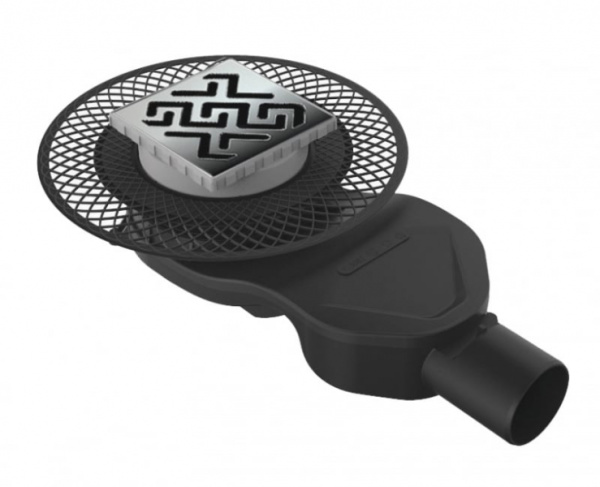 Душевой трап, матовый хром Berges Wasserhaus ZENTRUM Antik 100x100