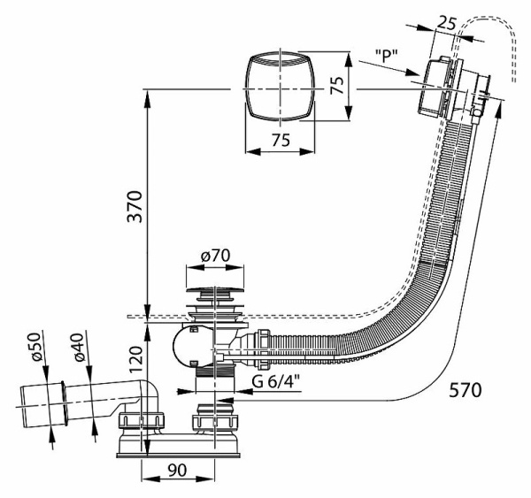 Слив-перелив Ravak X01507