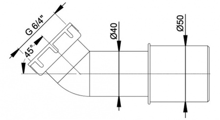 Колено D-40\50 45 AlcaPlast A52