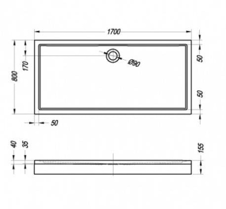 Душевой поддон Kolpa-San Flamenco 170x80