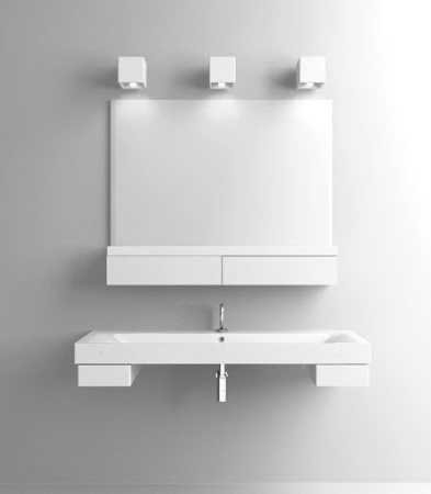 Раковина подвесная (120х45) Kerasan Cento 353401*1 белый