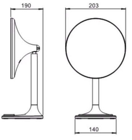 Зеркало настольное с увеличением JAVA 5х S-M8883W