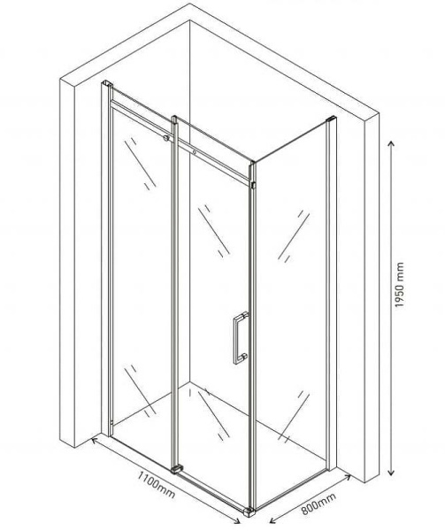 Душевой уголок Berges Wasserhaus Melita (110х80) 061016