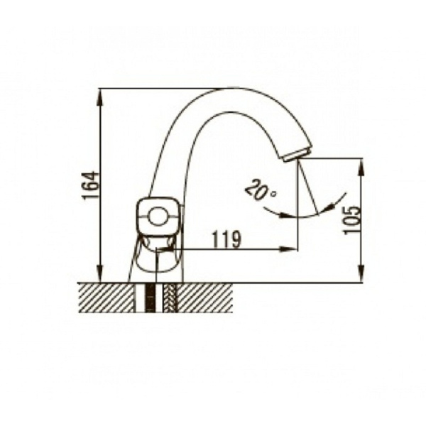 Смеситель для раковины KAISER Topaz (17211)