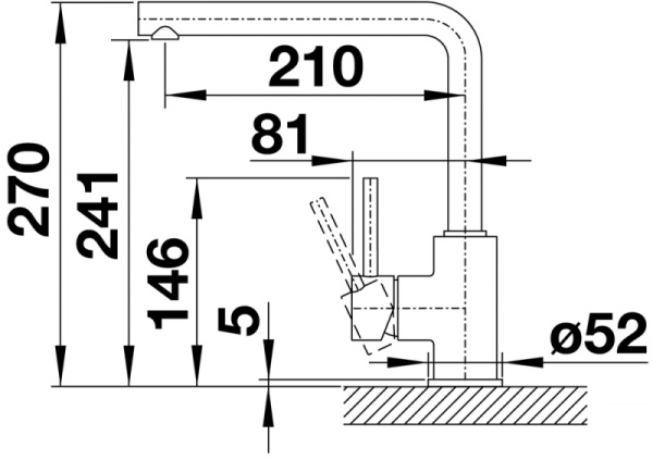 Смеситель для кухни BLANCO MILA (хром) 524213