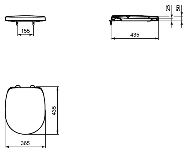 Крышка-сиденье Ideal Standard Connect Spase E129101