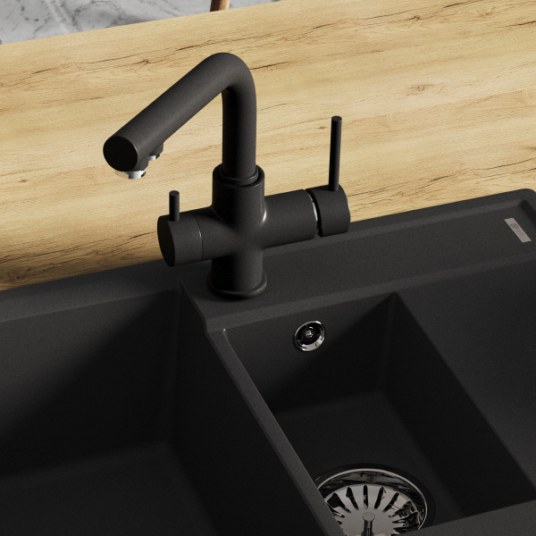 Смеситель для кухни Lemark COMFORT антрацит LM3061PAN