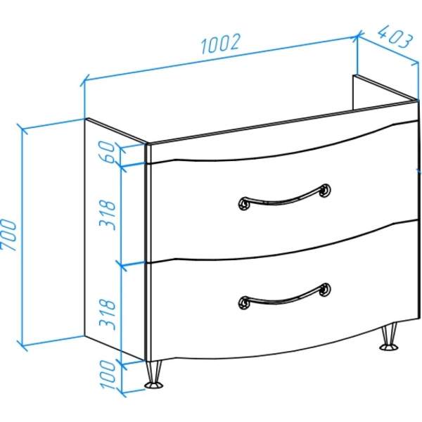 Тумба под раковину Bellezza Сесилия 105 4639718110457