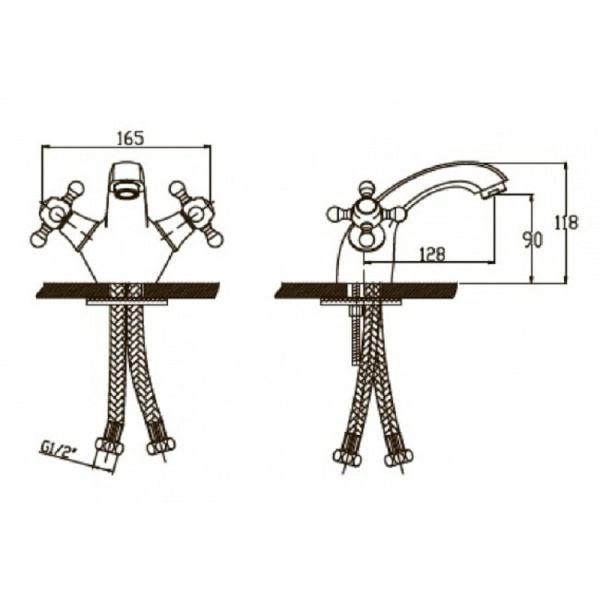 Смеситель для раковины KAISER Grace (52011-1)
