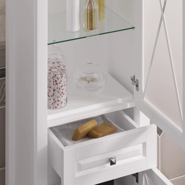 Пенал Opadiris Палермо, цвет белый матовый, правый Z0000008561