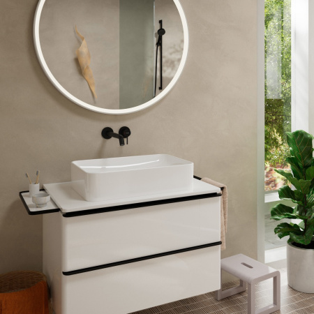 Смеситель для раковины встраиваемый Hansgrohe Tecturis S 73351670 черный матовый