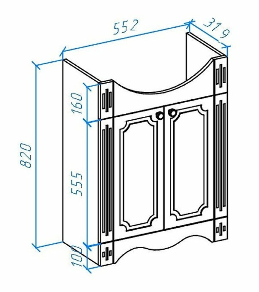 Тумба под раковину Bellezza Кантри 60 4639909660013