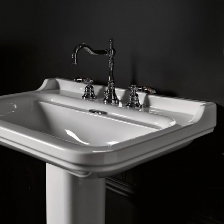 Раковина подвесная (120х55) Kerasan Waldorf 4144K1bi/cr*1 белый