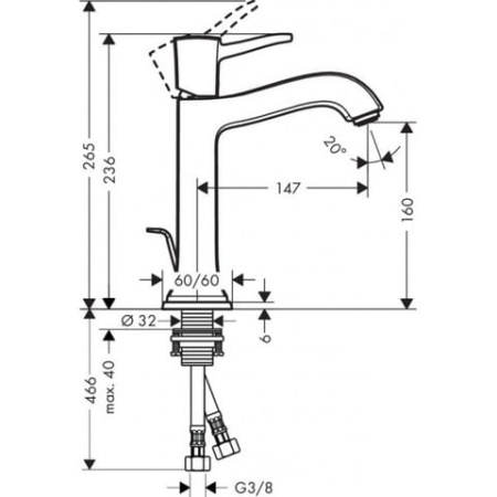 Смеситель для раковины Hansgrohe Metropol 31302000