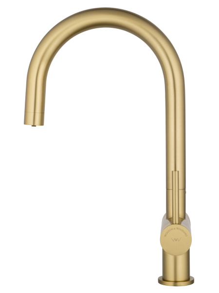 Смеситель для кухни c подключением фильтра WONZON & WOGHAND, брашированное золото WW-3211-BG