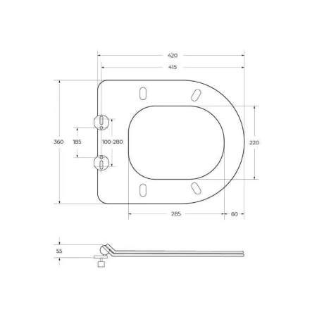Унитаз подвесной безободковый CEZARES STYLUS CZR-513-TH-R/CZR-076-SC микролифт