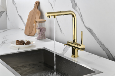 Смеситель для кухни с подключением к фильтру  Paulmark Serpentine Se213222-G