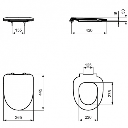 Крышка-сиденье Ideal Standard ProSys 2.0. i.life T467601