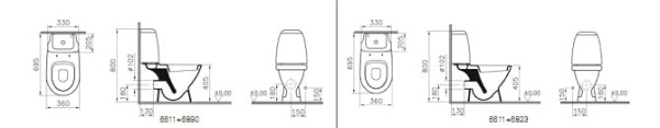 Бачок VITRA Grand 6890B003-0110 Бачок VITRA Grand 6890B003-0110