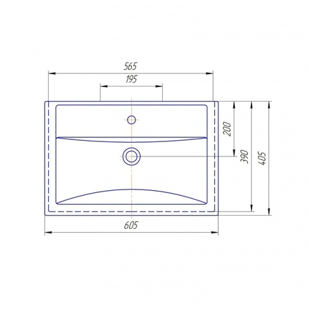 Раковина полувстраиваемая (61х41) СаНта Фостер60