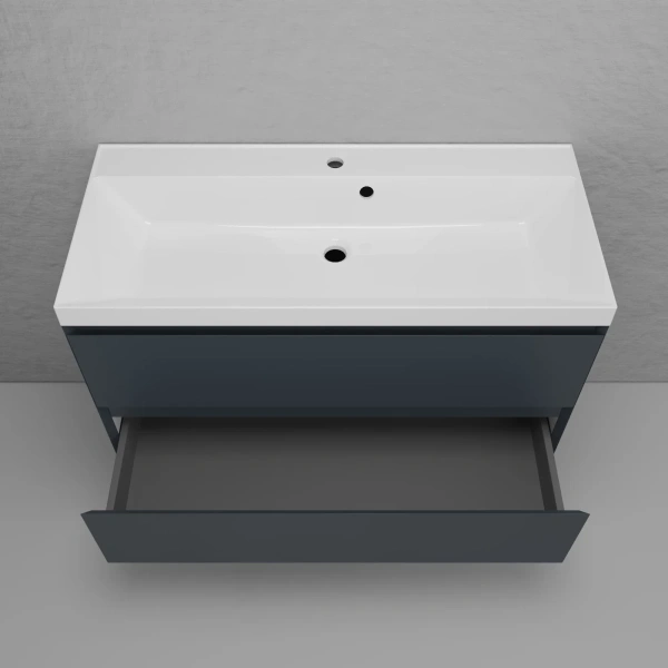 Тумба подвесная без раковины 100 см Style Line Манхэттен ЛС-00002357 графит матовый