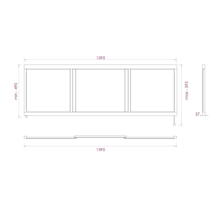 Экран под ванну Onika Одио 140 514003