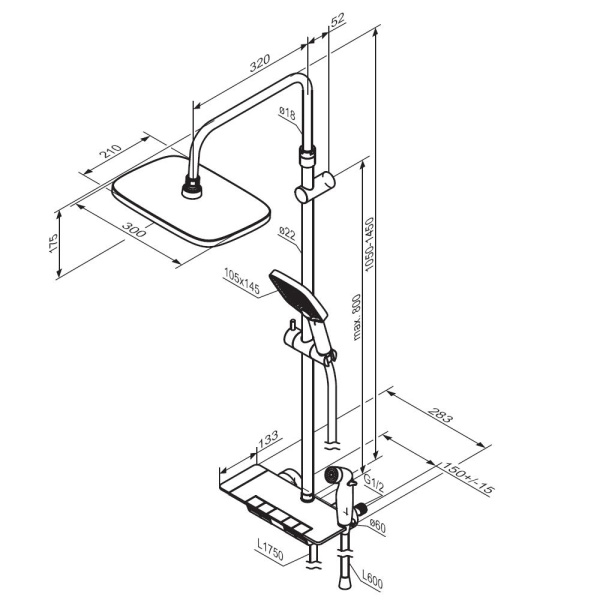 Душевая система Damixa Gala 953770000