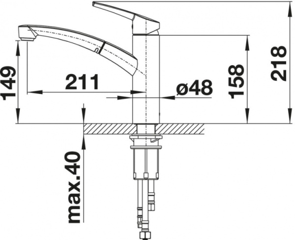 Смеситель Blanco Nea-S (с выдвижной лейкой, хром) 520296