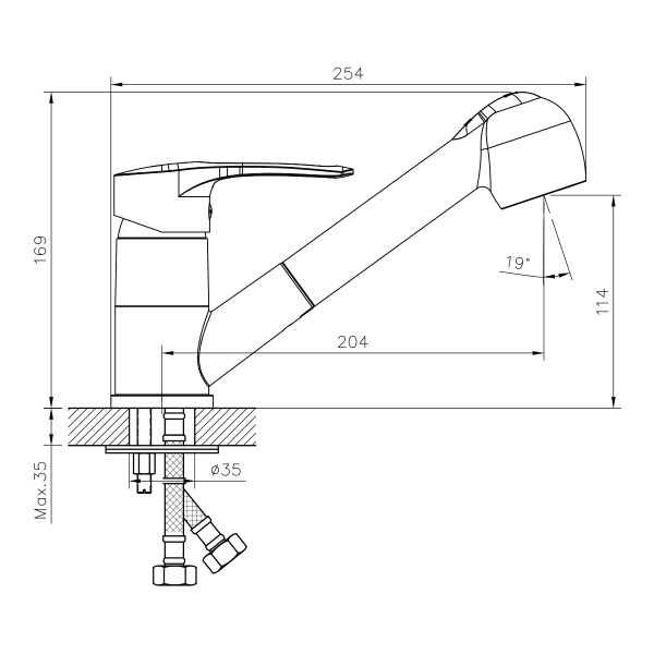 Смеситель для кухни DECOROOM DR70 DR70023