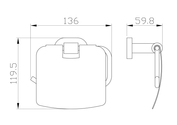 Держатель для туалетной бумаги с крышкой WONZON & WOGHAND FIRST, хром WW-8426