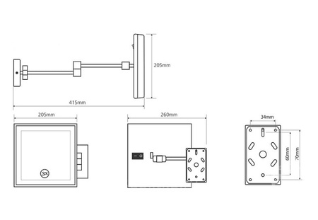 Косметическое зеркало с подсветкой Bemeta 112101202