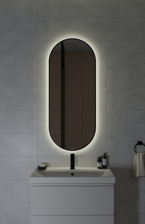 Зеркало Cersanit ECLIPSE smart 50x122 в черной рамке 64151