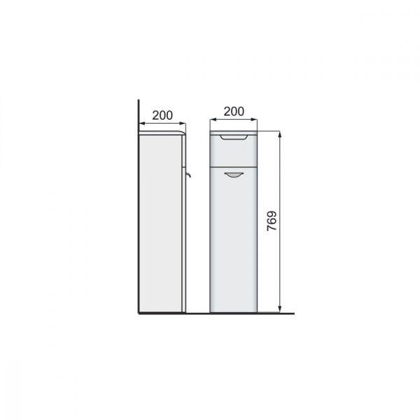Тумба RAVAL  Space 21 напольная Белая Spa.01.21/N/W