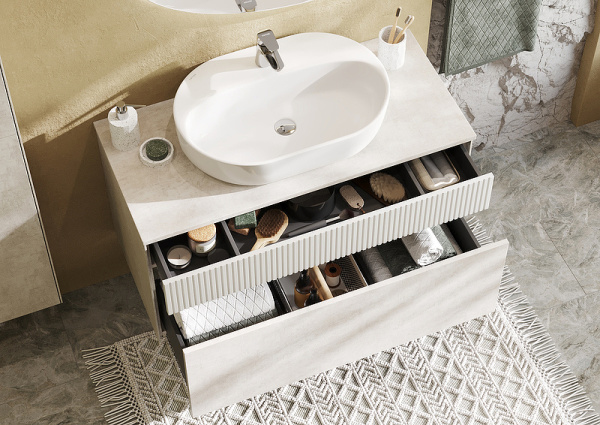 Тумба под раковину Aquaton Марбл 100 слэйт 1A276301MH4C0