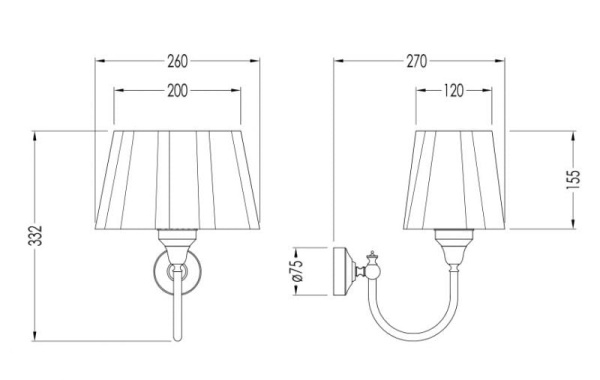 Настенный светильник Devon & Devon Decor DEDECORCR