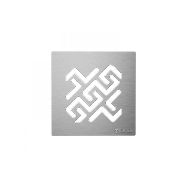 Душевой трап (10х10) Berges Wasserhaus Zentrum Antik 090364 матовый хром