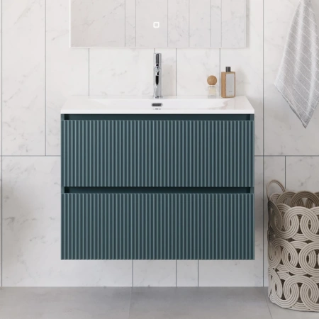 Тумба под раковину 80 BelBagno Uno UNO-800-2C-SO-AO голубой матовый, без раковины