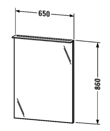 Зеркало с подсветкой Duravit H2 7293 2222