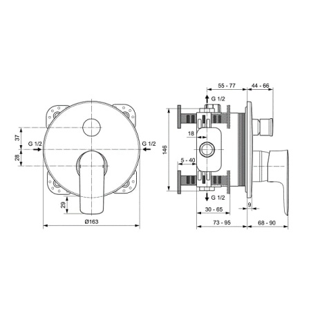 Смеситель для ванны Ideal Standart Connect Air A7035AA