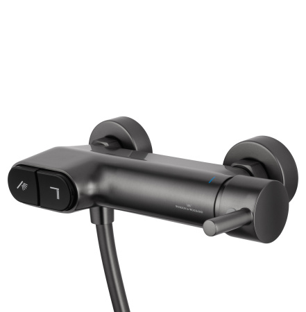 Смеситель для душа с встроенным изливом WONZON & WOGHAND MUSE Corno, темный графит WW-A30902-BGG