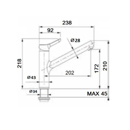 Смеситель для кухни Webert Master MS920102015, хром