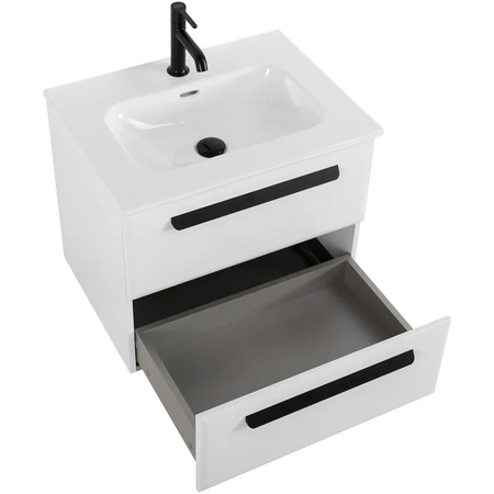 Тумба под раковину Cezares ECO-CER-N-600-2C-SO-BL Bianco Lucido без ручек